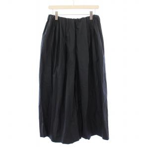 ワイドパンツ イージー ウエストゴム ギャザー F チャコールブラック /BB