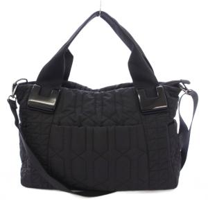 EAR 2WAY トートバッグ ハンドバッグ ショルダーバッグ 切替 黒 ブラック /BB