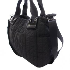 PAPILLONNER EAR 2WAY トートバッグ ハンドバッグ ショルダーバッグ 切替 黒 ブラック /BB