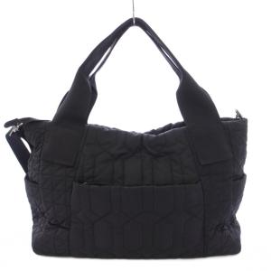 PAPILLONNER EAR 2WAY トートバッグ ハンドバッグ ショルダーバッグ 切替 黒 ブラック /BB
