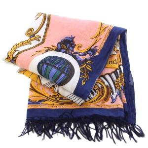 manipuri スカーフ フリンジ 総柄 マルチカラー /BB