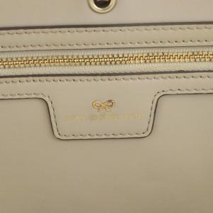 ANYA HINDMARCH スマイリー ハンドバッグ トートバッグ レザー グレー /AN4