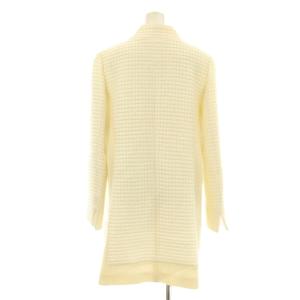 Pierre Cardin ligne キルティングコート ロング ダブル 中綿 切替 ウール 44 アイボリー 858302-21
