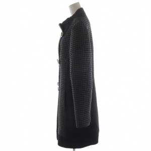 Pierre Cardin キルティングコート 中綿 スタンドカラー ミドル丈 44 黒 858302-68 /RR