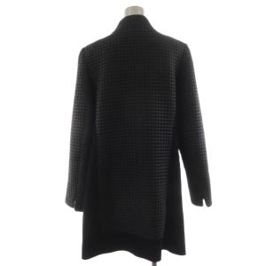 Pierre Cardin キルティングコート 中綿 スタンドカラー ミドル丈 44 黒 858302-68 /RR