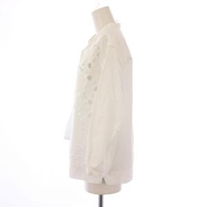 Chloe シャツ ブラウス プルオーバー 長袖 スキッパー 刺繍 38 白 ホワイト /BB