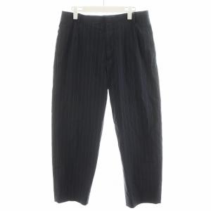 INX NYLON STRETCH WIDE SLACKS パンツ スラックス ストライプ柄 3 グレー