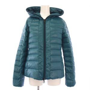 ダウンジャケット ナイロン アウター ショート丈 ジップアップ 40 青 ブルー /BB