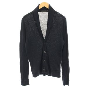 ニットカーディガン ショールカラー 長袖 S 紺 ネイビー 0200002070 /HN