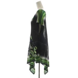 TOKUKO 1er VOL トクコ プルミエヴォル ニット カットソー ノースリーブ 魚 刺繍 9 緑 グリーン 黒 ブラック 1663741-99 /AN29