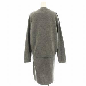 PS Paul Smith セットアップ LW0906 ニットジャケット ドット 水玉 ワンピース ロング XL グレー /G