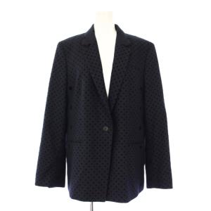 テーラードジャケット ドット シングル 46L 紺 JKPSLW0902 /TK