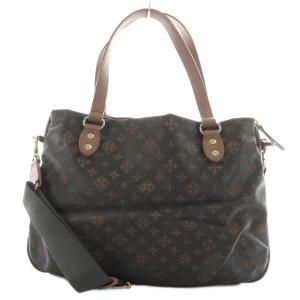 ハンドバッグ ショルダーバッグ 総柄 モノグラム ナイロン グレー ピンク /AN16