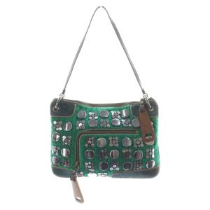 ハンドバッグ ワンショルダーバッグ スパンコール 緑 グリーン /AN6