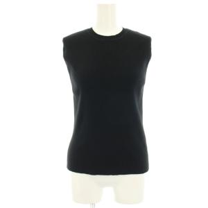 3X3リブノースリーブプルオーバー ニット カットソー 黒 ブラック 23080900109010 /HN