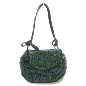 ハンドバッグ レザー 緑 グリーン 青 ブルー /AN7