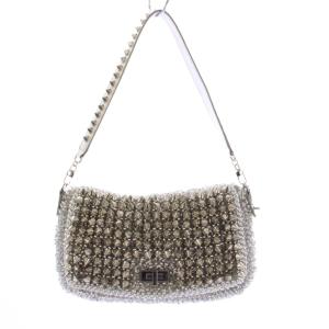 ワイヤーバッグ ショルダーバッグ スタッズ シルバーカラー