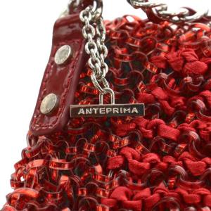 ANTEPRIMA ワイヤーバッグ ハンドバッグ ビジュー装飾 チェーン 赤 レッド /AN12