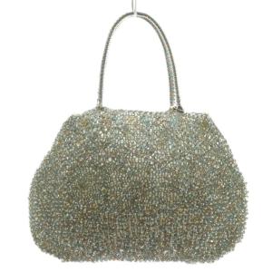 ワイヤーバッグ ハンドバッグ シルバー色 ベージュ 水色 ライトブルー PB17F010S5 /AN14