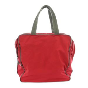 PRADA SPORT トートバッグ スクエア ナイロン 赤 レッド 4VS017 /KU OH