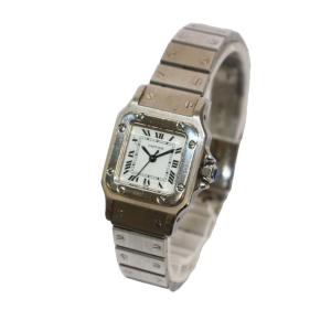 サントス ガルベSM 腕時計 自動巻 オートマティック ホワイト文字盤 シルバーカラー