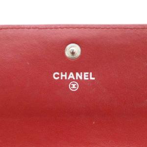 CHANEL カメリア ココマーク 長財布 17番台 レッド