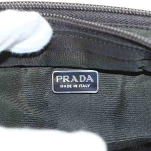 PRADA トライアングルロゴ 三角ロゴ ショルダーバッグ カード入れ ナイロン カーキ /AN8 OH