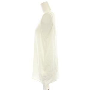 IENA 24SS キュプラナイロンサテンタンクトップ カットソー ノースリーブ シアー F 白 ホワイト 24051900407010