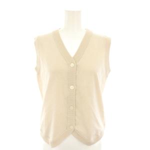 25SS レヴィータ LEVITAニットベスト 前開き タグ付き F ベージュ 25080900322020