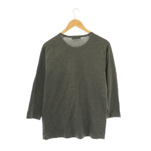 BURBERRY BLACK LABEL カットソー Tシャツ ロンT 長袖 プリント 3 グレー /CX OS