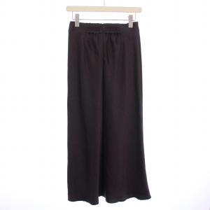 IENA 24AW ダブルサテンスカート フレア マキシ ロング 無地 スリット 38 黒 ブラック /BB