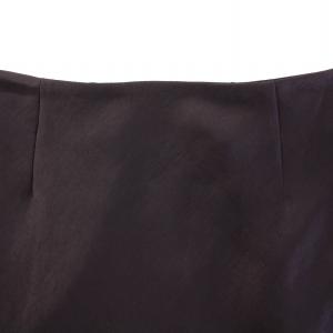 IENA 24AW ダブルサテンスカート フレア マキシ ロング 無地 スリット 38 黒 ブラック /BB