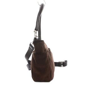 FURLA ハンドバッグ ショルダーバッグ スエード 茶 /YM