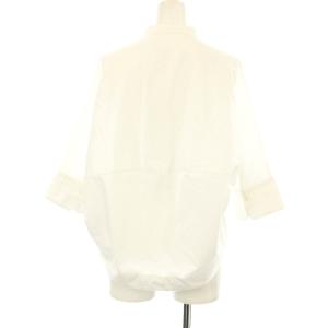 MACPHEE 21AW コットンブロード ハーフスリーブシャツ ブラウス 36 白 ホワイト 12-01-14-01706