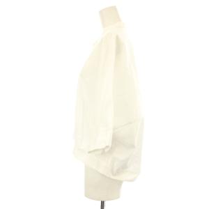 MACPHEE 21AW コットンブロード ハーフスリーブシャツ ブラウス 36 白 ホワイト 12-01-14-01706