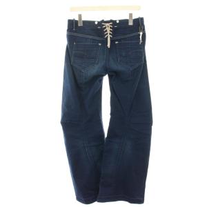G-STAR Organic セーラーデニムパンツ ジーンズ ワイド ブーツカット バックレースアップ 26 インディゴ