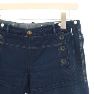 G-STAR Organic セーラーデニムパンツ ジーンズ ワイド ブーツカット バックレースアップ 26 インディゴ