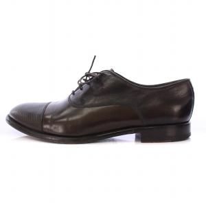 EMPORIO ARMANI ビジネスシューズ レースアップ ローヒール レザー 8.5 茶 ブラウン /BB