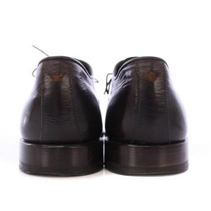 EMPORIO ARMANI ビジネスシューズ レースアップ ローヒール レザー 8.5 茶 ブラウン /BB