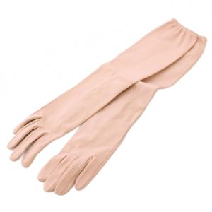 AEAV 手袋 グローブ 五本指 レザー ロゴ ピンク /BB OH