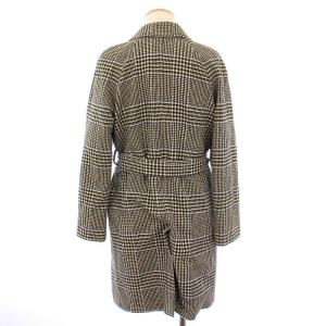 CIRCOLO1901 コットンストレッチジャージーベルテッドコート グレンチェック柄