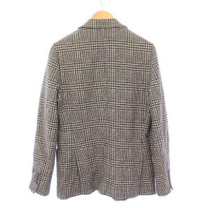 CIRCOLO1901 テーラードジャケット ブレザー アウター シングル 背抜き ストレッチ チェック柄 46 グレー 黒 ブラック