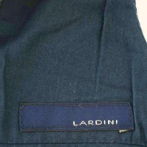 LARDINI ブートニエール ツイード ベスト ジレ JF77003 ウール モヘア混 44 ネイビー 紺 /G