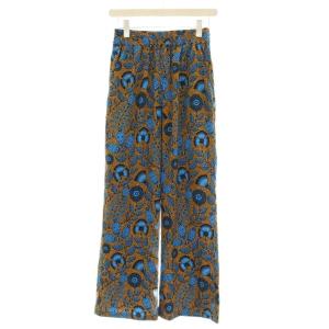25SS アフリカンフラワープリントパンツ 25030462728220 イージーパンツ F 茶 ブルー