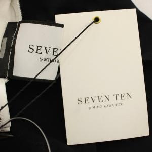 SEVEN TEN by MIHO KAWAHITO リボントップス 1S106 ノースリーブ シャツ ブラウス M 白 黒 /G