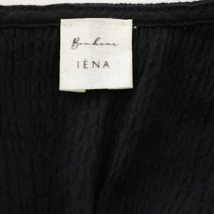 IENA BONHEUR 25AW B.サッカーVネックワンピース 25040900506030 半袖 パフスリーブ