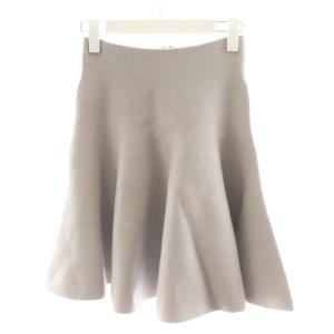 フレアスカート ニットスカート ミニ丈 カシミヤ F グレー MY14AW-SK009 /AN35