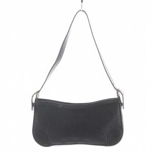 CELINE Cマカダム トリオンフ ハンドバッグ ワンショルダーバッグ レザー キャンバス 黒 ブラック /AN11