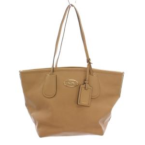トートバッグ ハンドバッグ レザー ベージュ /YM