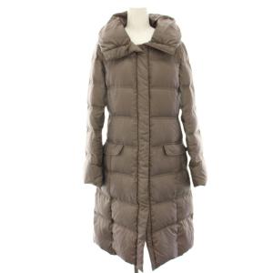ダウンコート ロング ボリュームカラー ジップアップ 38 モカブラウン CCMWOKW6001 /HN